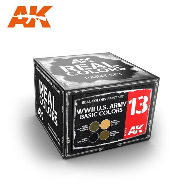 AK Interactive Real Colours WWII U.S Army Basic Colors