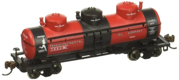 Bachmann Silver Series American Railways 40' 3-Dome TRANSCONTINENTAL OIL Tanker Wagon N