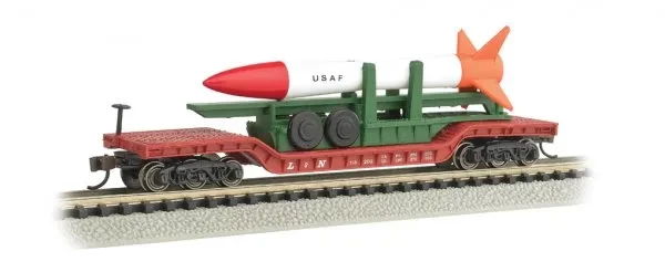 Bachmann American Railways 52' Center-Depressed Flat Car with USAF Missile N