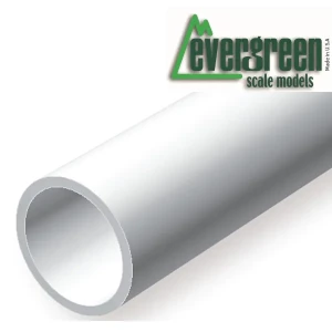 Evergreen Scale Models Styrene Tube 5/32" (4.0 mm) OD – 14" Length