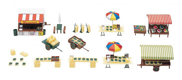 Faller Market Stands and Carts H0