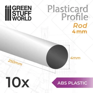 Green Stuff World Plasticard ABS Rod 4mm