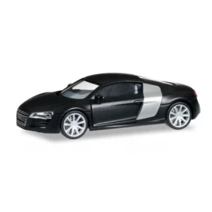 Herpa Audi R8 Matt Black with Side & Rear Racing Stripe HO