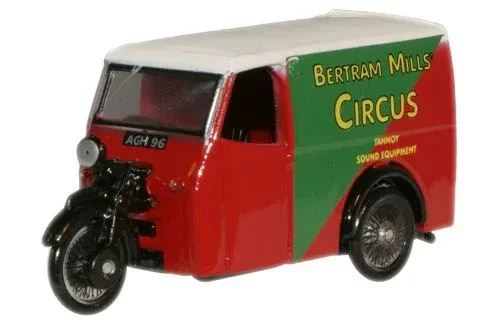 Oxford Diecast Bertram Mills Circus Tricycle Van OO Scale
