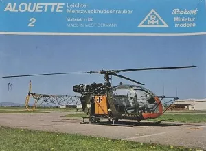 Roskopf Miniaturmodelle Messerschmitt-Bölkow-Blohm Alouette II Light Multipurpose Helicopter West German Army Kit 1:100