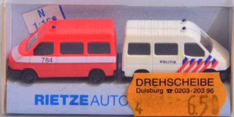 Rietze Automodelle Ford Transit Ambulance and Police (Netherlands) N