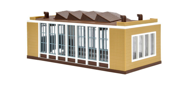 Vollmer Double Track Engine Shed with Automatic Door KIT N