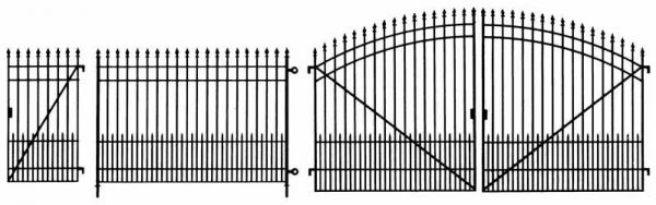 Weinert Modellbau Factory Fence with 2 Gates N